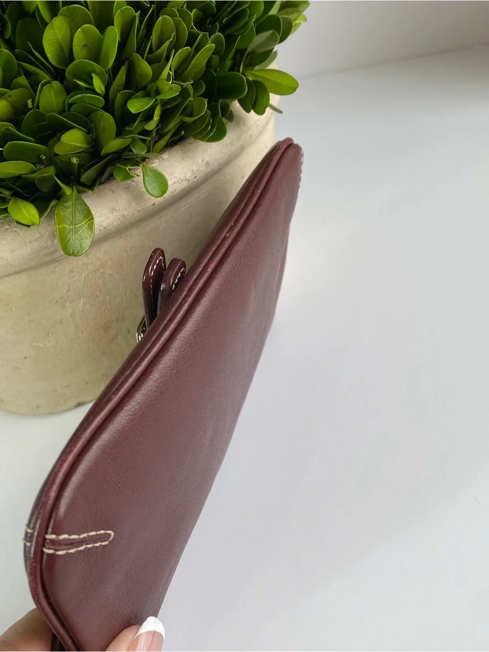 Coach Oxblood Hamilton Clutch Wristlet Wallet